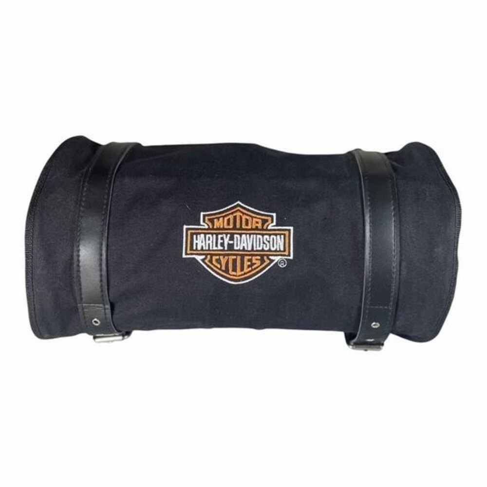 Harley-Davidson Black Multipurpose Roll Up 8 Pocket Travel Storage